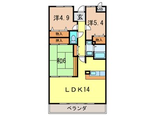 エドモンドヒルズ夙川の物件間取画像